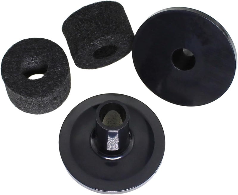 Bxian 10PCS Felt Gasket and Cymbal Sleeve Set Black Drum Kit Accessories Compatible with Most Hoist Frame/Cymbal Stacker - Image 4